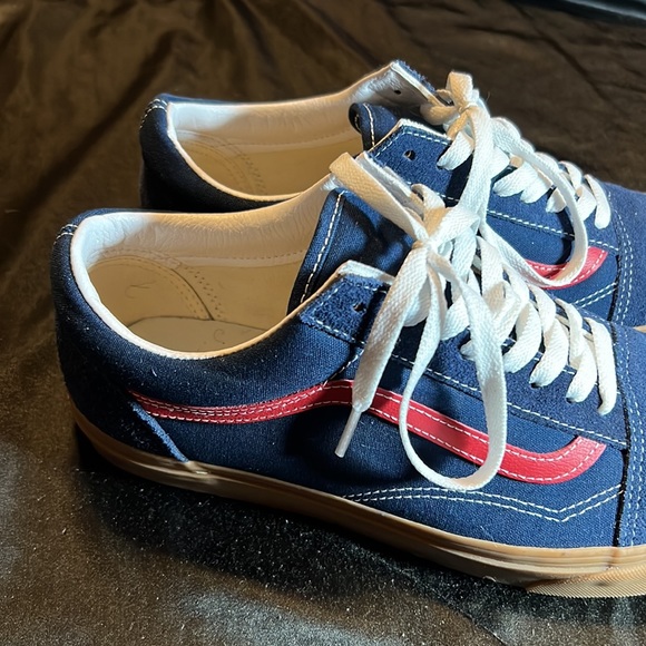 Vans Shoes - Red, Navy, Tan - Picture 2 of 5